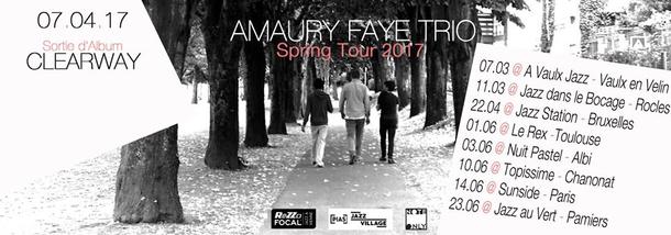 La tournée de printemps du Amaury Faye Trio commence aujourd'hui au festival A Vaulx Jazz